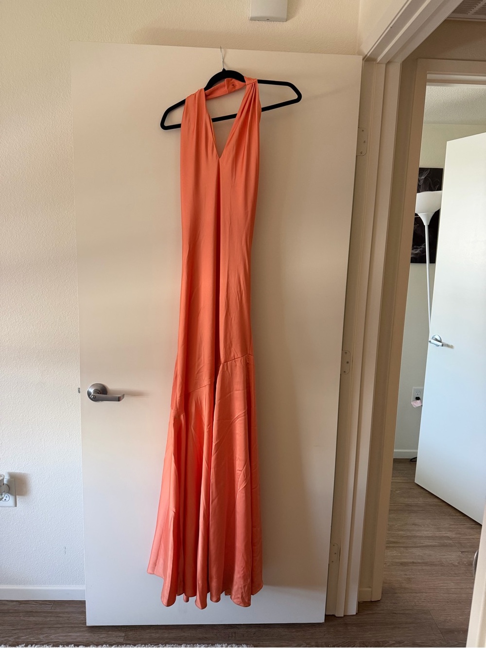 Birdy Grey Coral Backless Halter Maxi Dress